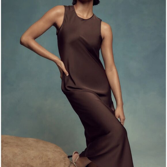 Washable Stretch Silk Tank Midi Dress - Quince - Picture 2 of 8